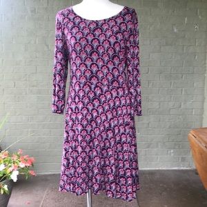 Express High Waist Floral Midi Dress | Size Large (D266)